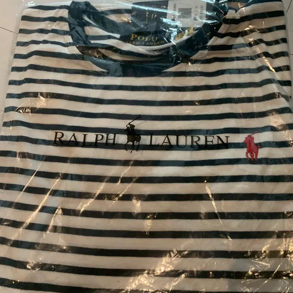 [BUNJANG] Polo Ralph Lauren Striped Short Sleeve T-Shirt Navy S / 폴로 랄프로렌  단가라 스트라이프 반팔 티셔츠 찐네이비 S