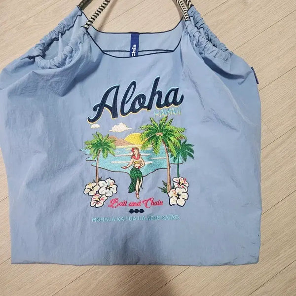 [BUNJANG] Ball Chain Aloha Hula Girl Tote Bag / 볼앤체인 하와이 알로하 훌라걸 토트백