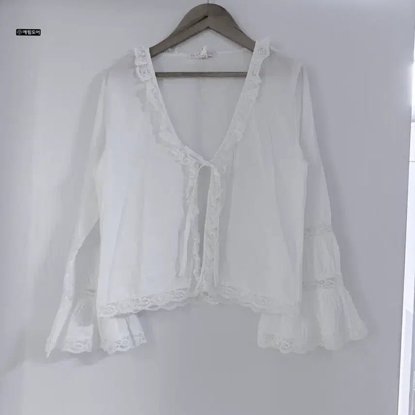 [BUNJANG] White Lace Cardigan / 달천깔 화이트 레이스 가디건