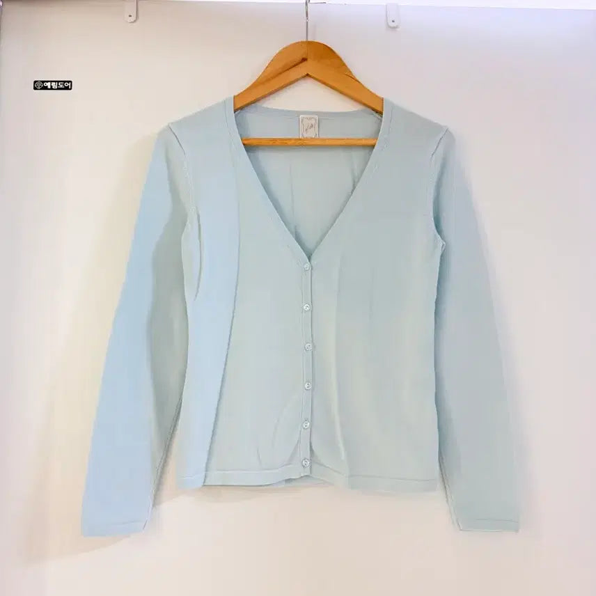 [BUNJANG] Vintage Mint V-Neck Cardigan / 일본빈티지 브이넥 민트 가디건