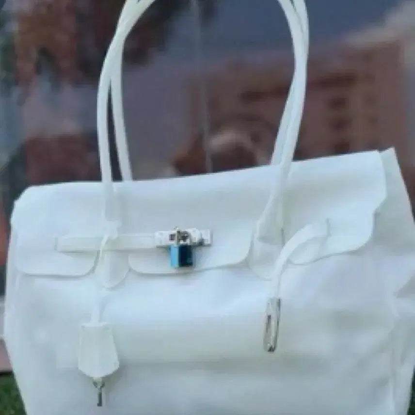 [BUNJANG] Jelly Birkin Shoulder Bag (White, L) / 새상품 젤리버킨 젤리퍼킨 화이트 흰색 (L)