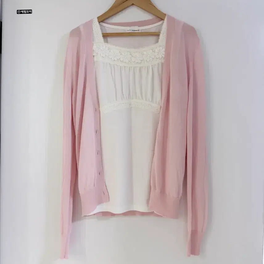 [BUNJANG] Uniqlo Pink Summer Cardigan (Size M) / 일본빈티지 유니클로 핑크 가디건