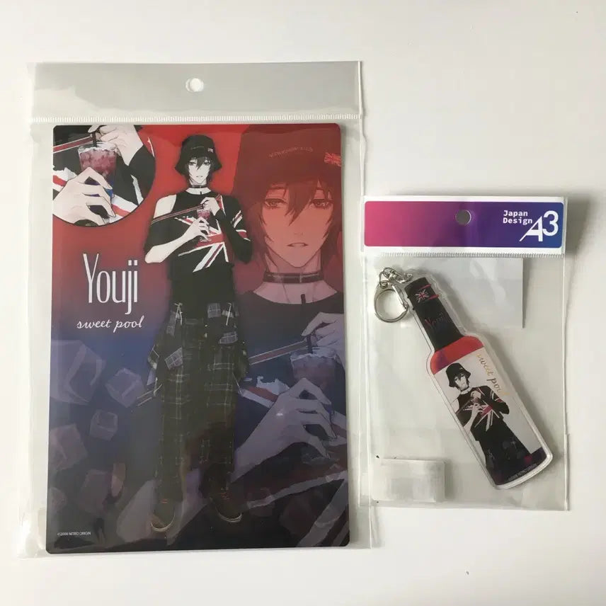 [BUNJANG] Nitrokey Ral Sweet Pool Yoji HUB Collaboration Clear File & Acrylic Keyring Bundle Set / 니트로키랄 스위트풀 요우지 HUB 콜라보 굿즈