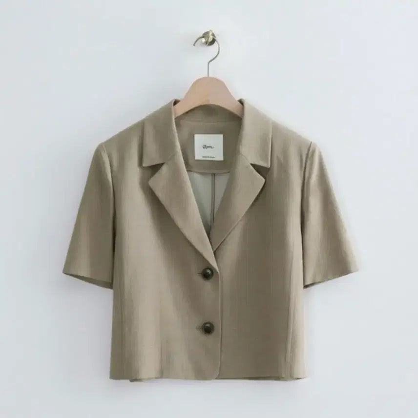 [BUNJANG] ROEM Short-Sleeve Jacket Brown / 로엠) 반팔 자켓 브라운