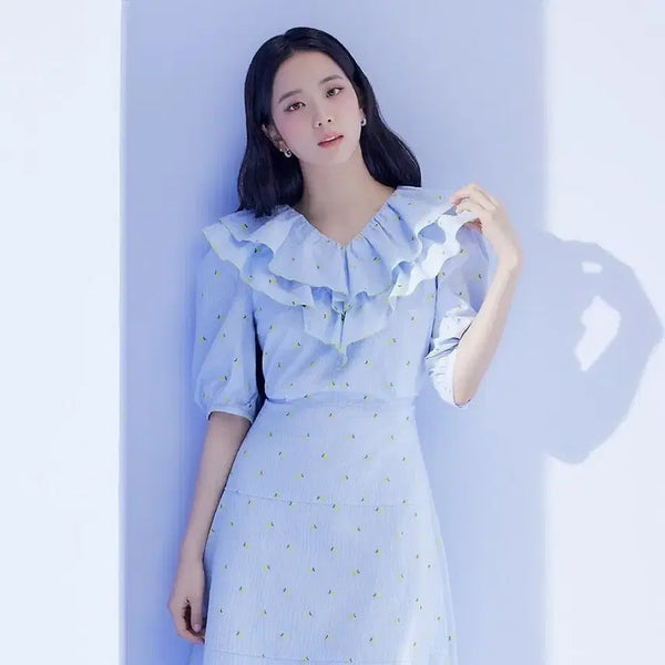 [BUNJANG] It MICHAA Ruffle Print Dress / 잇미샤 러플 프린트 원피스