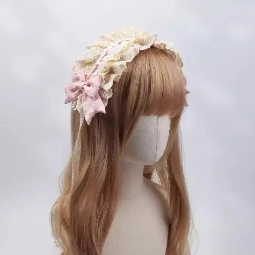 [BUNJANG] Limited Edition Lolita Headband Lace Ribbon Custom Order / 한정판 로리타 헤어밴드 레이스 리본 주문제작