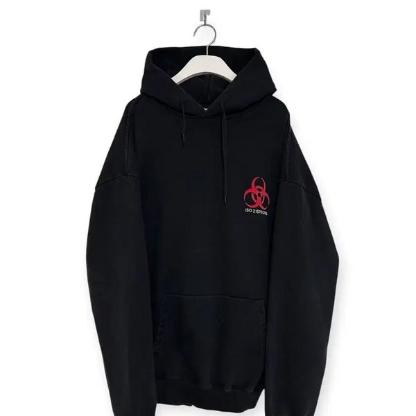 [BUNJANG] VETEMENTS Genetic Mutation Logo Black Hoodie / 베트멍 유전자 변형 로고 블랙 후드티