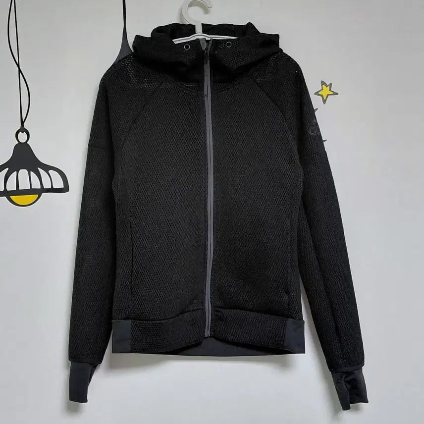 [BUNJANG] Adidas Z.N.E. Full Zip Mesh Hoodie Jacket (Black/Women's M) / 아디다스 Z.N.E. 풀짚 메쉬 후드 자켓 (블랙/여성 M)