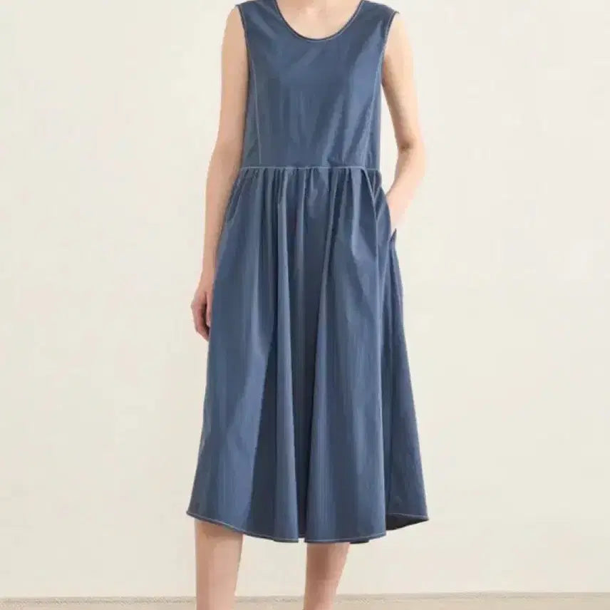 [BUNJANG] The Cashmere S23 Sleeveless Flare Long Dress / 한섬 더캐시미어 s23 롱 원피스 55-66