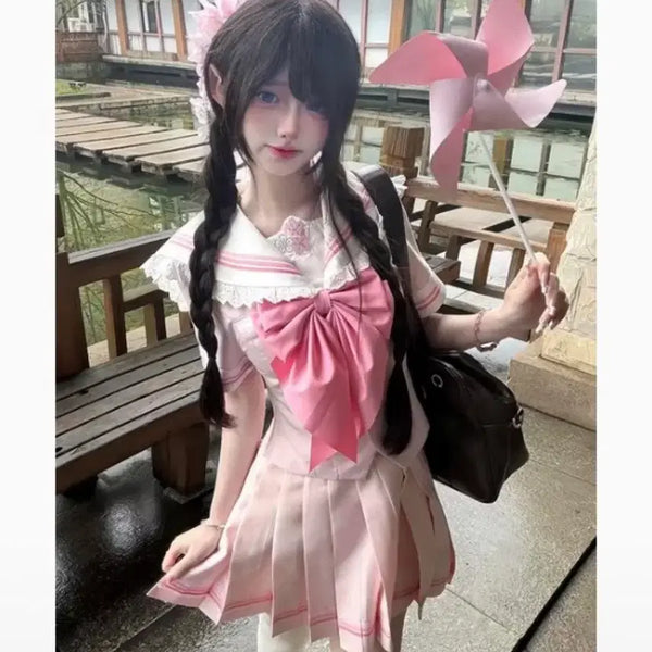 [BUNJANG] Japanese School Uniform Style Sailor Dress Set / 마멜st 일본교복 세라복 스쿨룩 갸루 코스프레 졸업사진