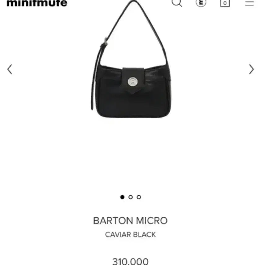 [BUNJANG] Minitmute Baton Micro Caviar Bag Black / 미닛뮤트 바톤 마이크로 캐비어 블랙