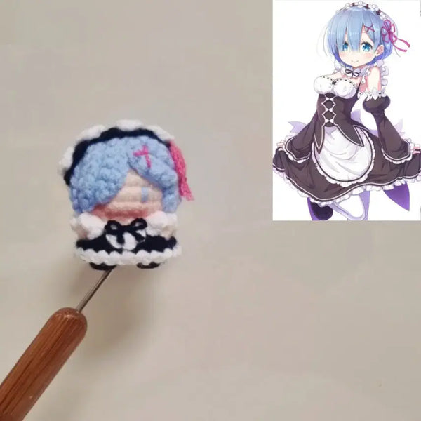 [BUNJANG] Re:Zero Rem Hand-Knitted Keychain / ##리제로 렘 손뜨개키링 ##