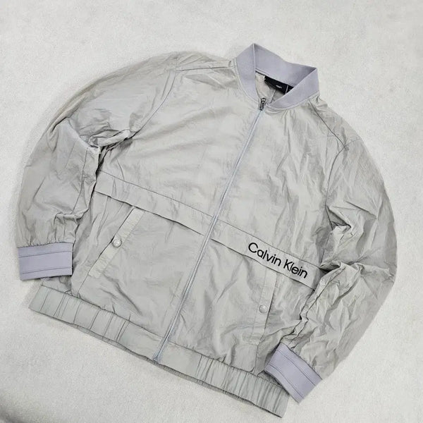 [BUNJANG] Calvin Klein Grey Windbreaker Jacket / L 캘빈클라인 그레이 바람막이 자켓 0625Y