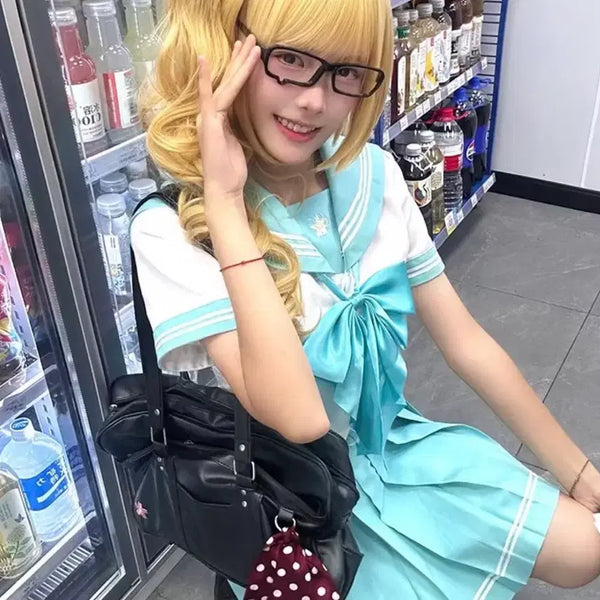 [BUNJANG] Mint Sailor Uniform School Look Gal Cosplay Set / 민트 세일러복 세라복 스쿨룩 갸루 코스프레
