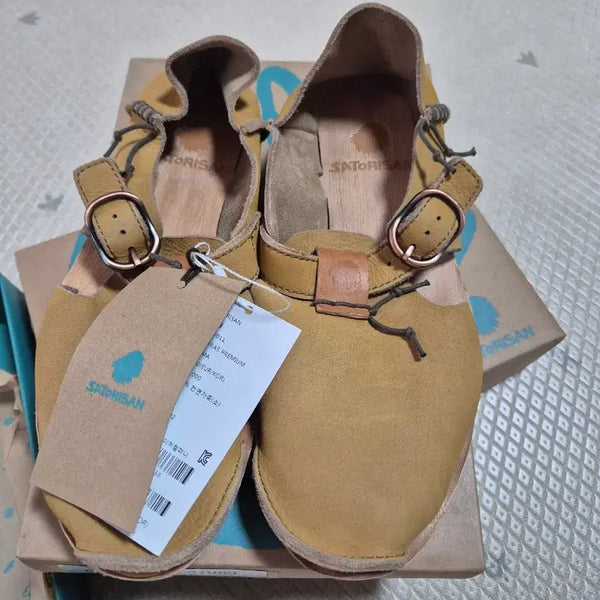 [BUNJANG] Satorisan Camel Leather Vintage Sandals / 사토리산 샌들