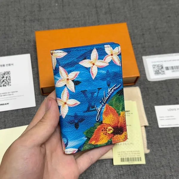[BUNJANG] Louis Vuitton Monogram Pocket Organizer Bright Blue Wallet / 루이비통 포켓 오거나이저 모노그램 브라이트 블루 지갑