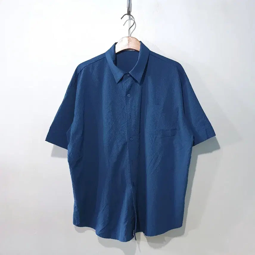 [BUNJANG] Seersucker Cropped Short-Sleeve Shirt / SS신상) 시어서커 크롭 반팔셔츠 4color