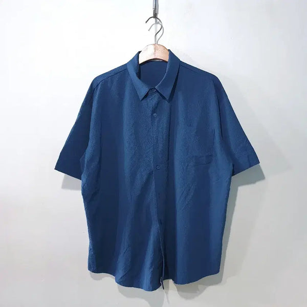 [BUNJANG] Seersucker Cropped Short-Sleeve Shirt / SS신상) 시어서커 크롭 반팔셔츠 4color