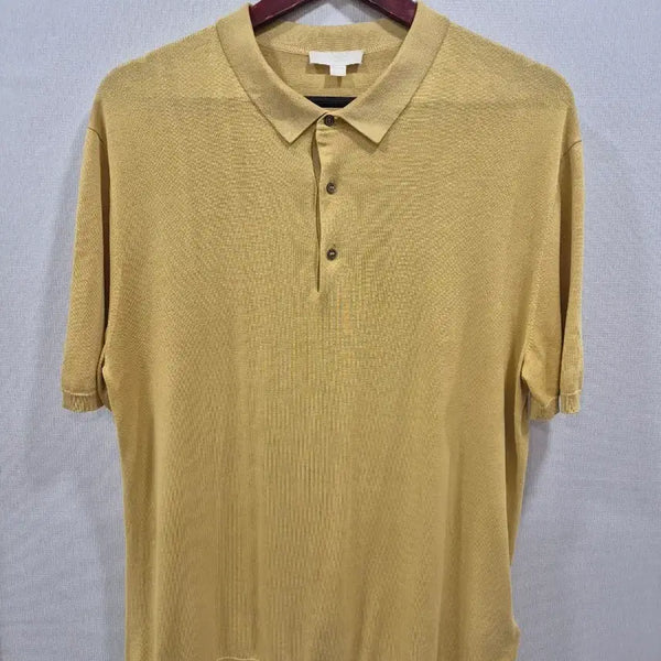 [BUNJANG] COS Yellow Short Sleeve Polo Shirt L / COS 코스 반팔 카라티 L