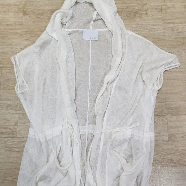 [BUNJANG] Doho Hooded Cardigan White / 도호 후드 가디건 화이트 F