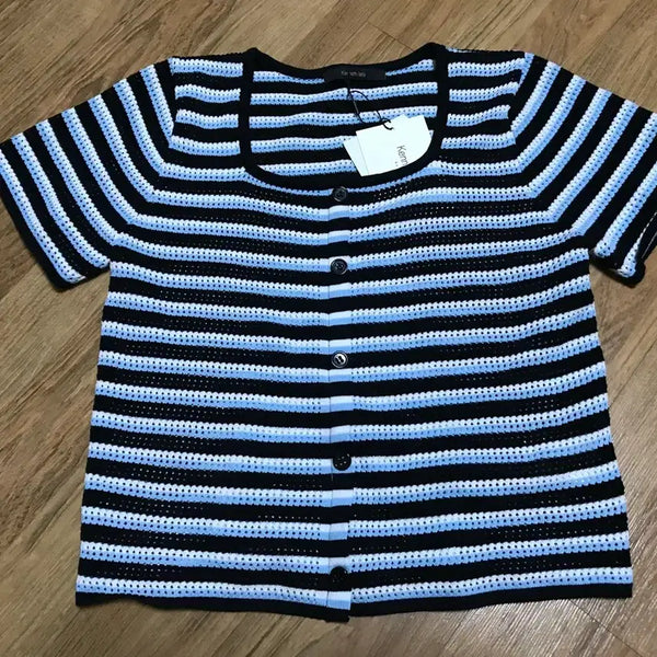 [BUNJANG] Kenneth Lady Striped Short Sleeve T-Shirt / 케네스레이디 kenneth lady 반팔 새상품