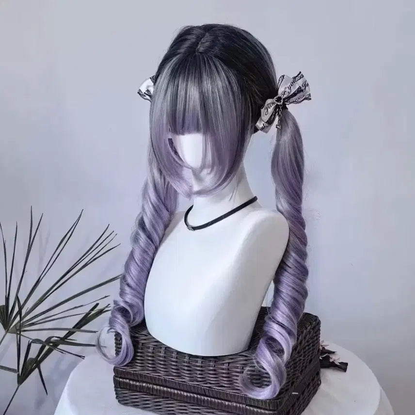 [BUNJANG] Two-tone Gradient Twin Tails Wig / 양산형트윈테일 가발 투톤염색 다크웨어 고스로리 양산형쿠로미 지뢰계