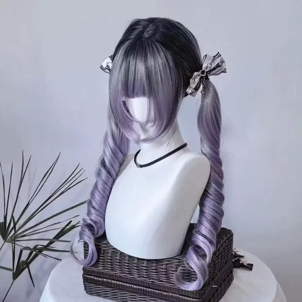 [BUNJANG] Two-tone Gradient Twin Tails Wig / 양산형트윈테일 가발 투톤염색 다크웨어 고스로리 양산형쿠로미 지뢰계