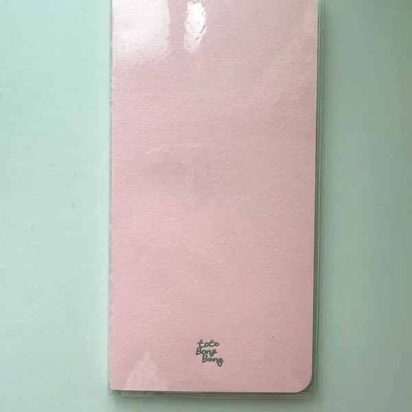 [BUNJANG] Toto Bong Bong Baby Milk Pink Grid Long Notebook / 토토봉봉 베이비밀크핑크 모눈 길쭉이 노트