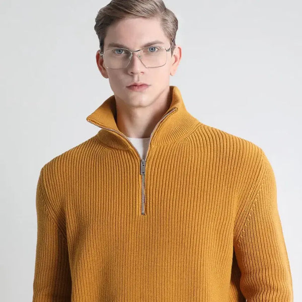 [BUNJANG] RVD Mustard Half-Zip Knit XL / RVD 반집업니트 XL사이즈