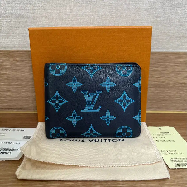 [BUNJANG] Louis Vuitton Multiple Wallet Shadow Navy River Blue B+ / [B+/정품] 루이비통 멀티플 월렛 쉐도우 반지갑 네이비 리버 블루