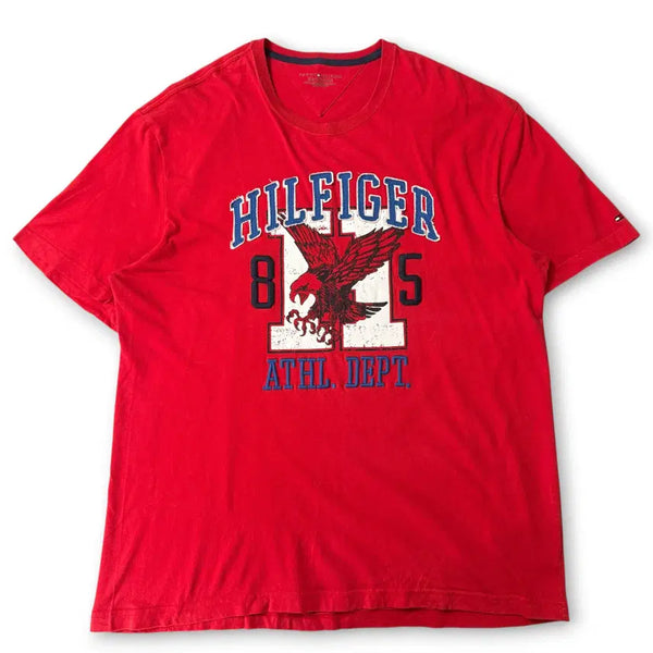 [BUNJANG] Tommy Hilfiger Eagle Graphic Big Logo Red T-Shirt 2XL / 타미힐피거 이글 그래픽 빅로고 레드 반팔 티셔츠 2XL