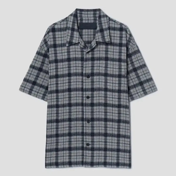 [BUNJANG] Juun.J 26SS Comma Check Shirt Size 46 / (46)준지 26ss 콤마 체크 셔츠