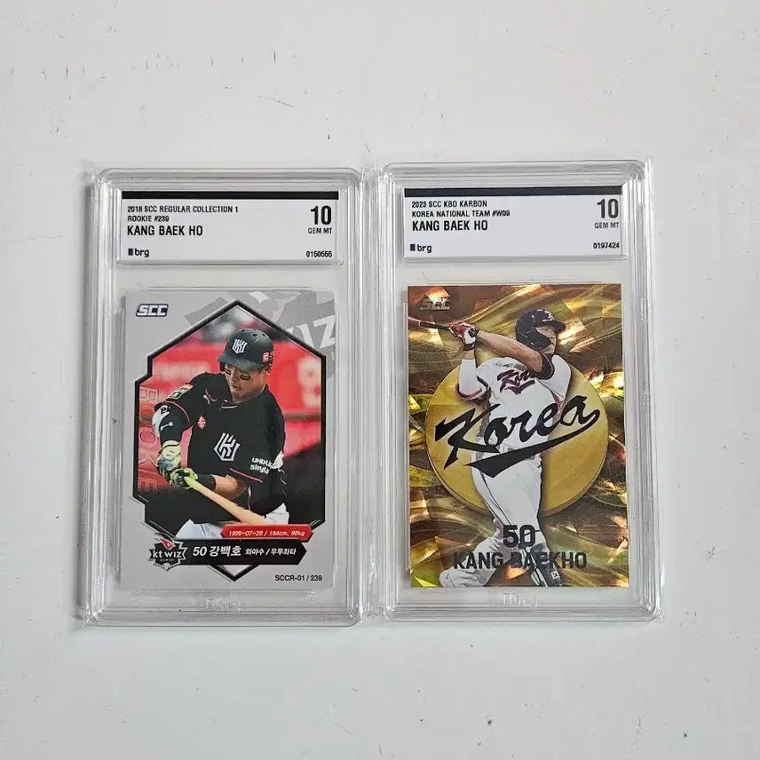 [BUNJANG] KBO Kang Baek-ho 2018-2023 Rookie National Team Card Bundle Set / 2018 23 kbo 카본 한화 강백호 루키 국가대표 2장일괄