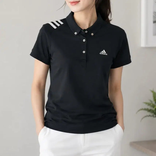 [BUNJANG] Adidas Women's Functional Short-Sleeve Polo Shirt Black / [85]아디다스 기능성 반팔 카라티