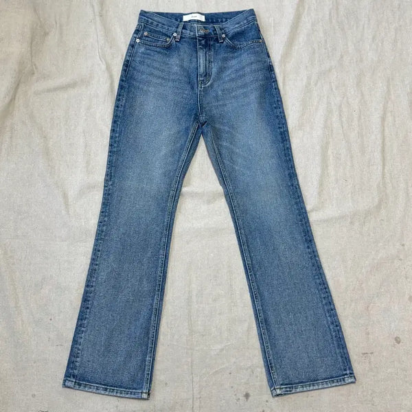 [BUNJANG] Dunst Women's Washed Bootcut Denim Pants (Size S) / 던스트 우먼 블러쉬드 부츠컷 데님팬츠 S