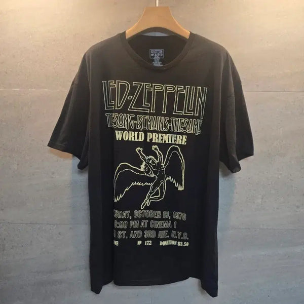 [BUNJANG] Led Zeppelin World Premiere Black T-Shirt XL / Led Zeppelin 월드 프리미어.블랙 티셔츠.