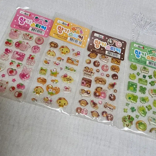 [BUNJANG] Vintage Scented Sticker Set - Animal & Retro Diary Collection / 고전문구 향기 스티커 다꾸 동물 레트로 빈티지 다이어리 팬시 캐릭터