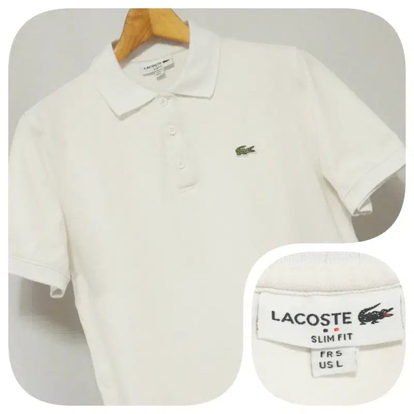 [BUNJANG] Lacoste White Casual PK T-Shirt Men's 90 / 라코스테 화이트 캐주얼 PK티셔츠 남성90