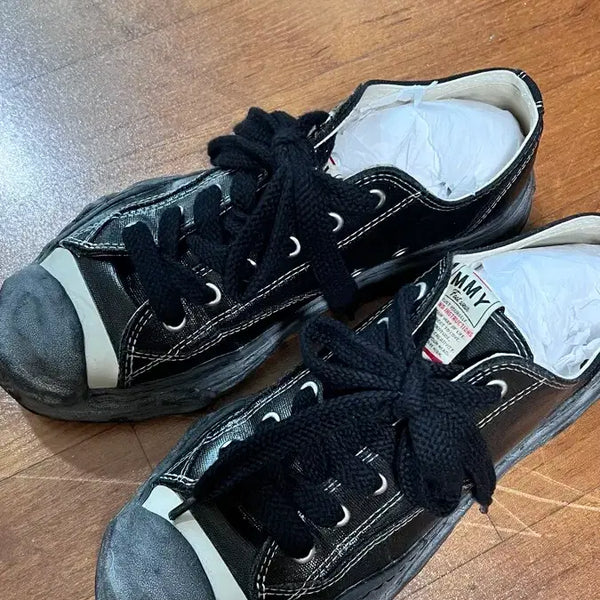 [BUNJANG] Yasunori Hank OG Sole Silicone Coated Canvas Low-Top Sneakers / 야스히로 행크 OG솔 실리콘 코팅 캔버스 풀팩