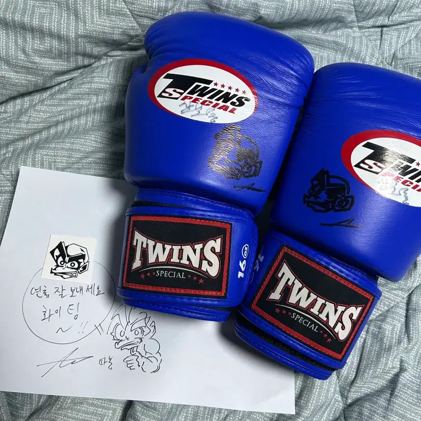 [BUNJANG] Samsooryong Autographed Glove (Twins 16oz) / 틱톡커 삼소룡 친필 싸인 글러브(트윈스 16온스)