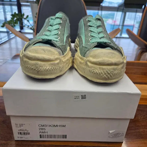 [BUNJANG] Mihara Yasuhiro Hank Vintage Sneakers Green / 미하라 야스히로 행크 빈티지 그린