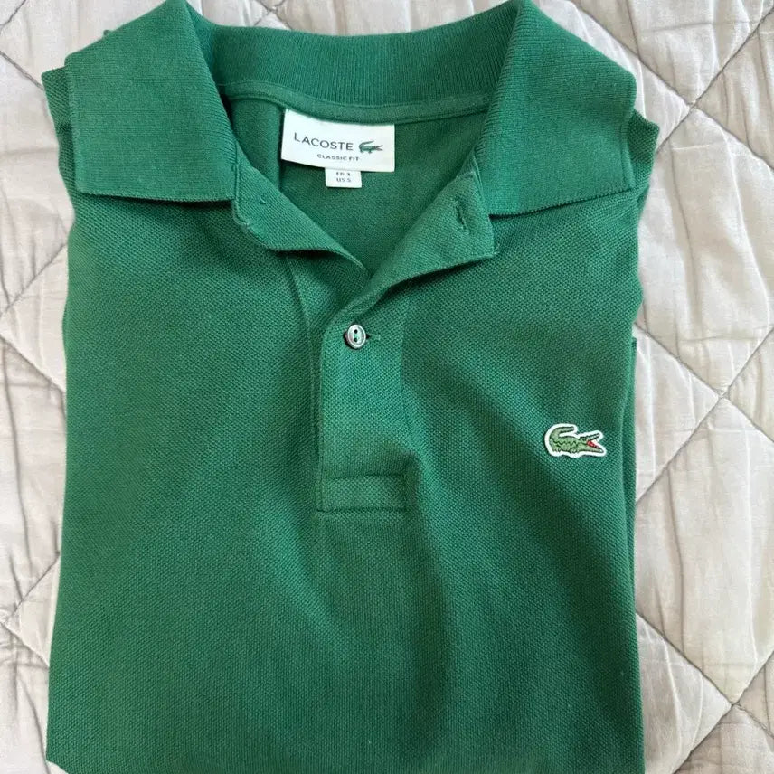 [BUNJANG] Lacoste Classic Fit Pique Polo Shirt Green / 라코스테 카라티 그린 US 5