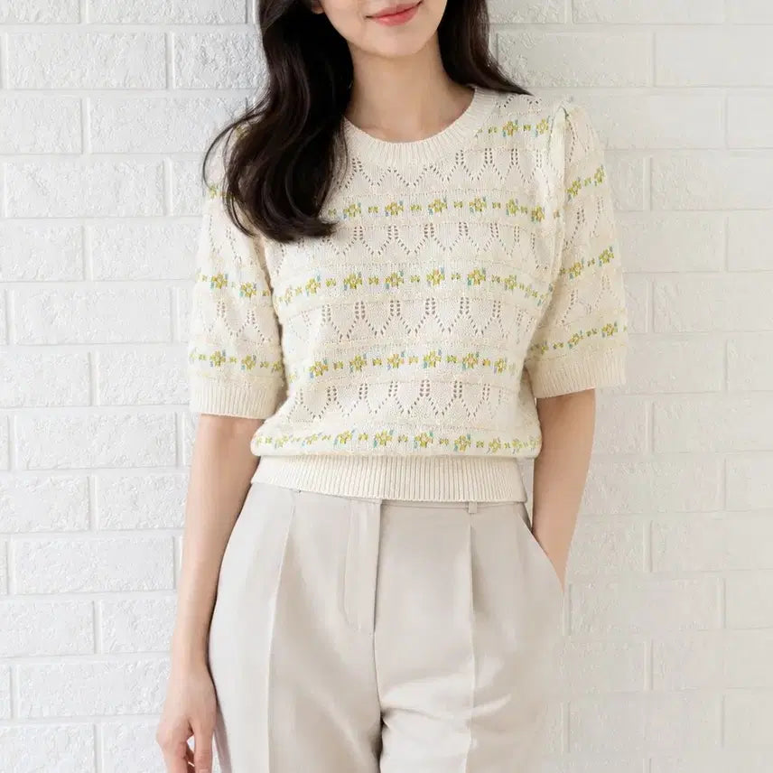 [BUNJANG] 8 Seconds Short Sleeve Knit Top / [55]에잇세컨즈 반팔 니트