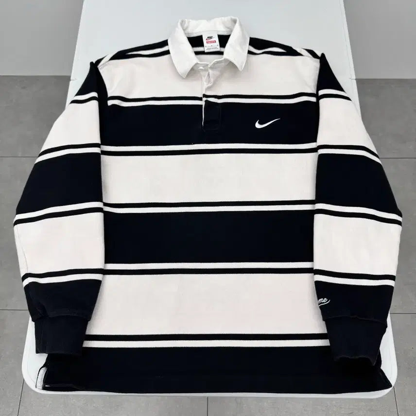 [BUNJANG] Nike x Supreme Rugby Sweatshirt / 나이키 X 슈프림 럭비 스웻