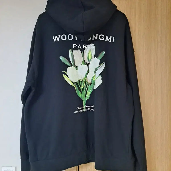 [BUNJANG] WooYoungMi Tulip Flower Hoodie Limited Edition / [52] 우영미 튤립 플라워 후드_한정판