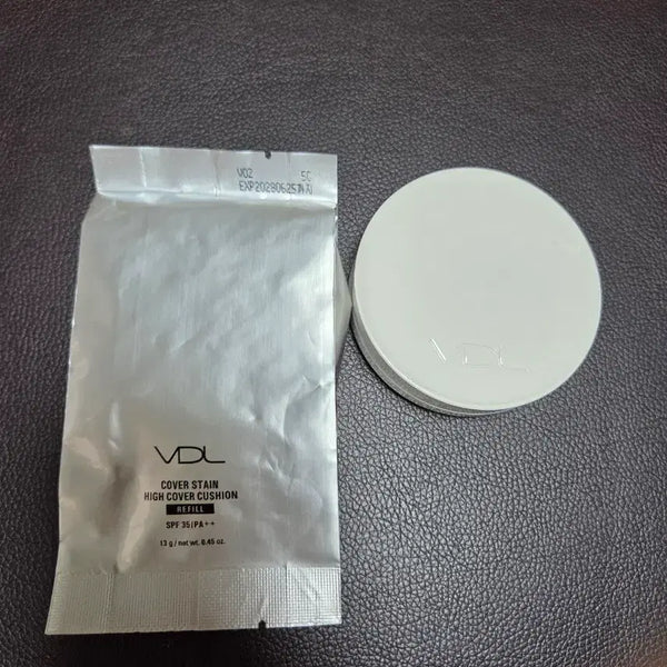 [BUNJANG] VDL Cover Stain High Cover Cushion V02 (Original + Refill) / VDL 커버 스테인 하이 커버 쿠션(본품+리필)  V02
