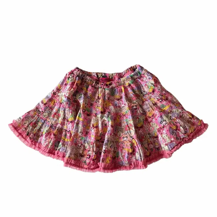[BUNJANG] Hysteric Glamour Hysteric Animals House Frill Kankan Mini Skirt Pink XS / 히스테릭 글래머 히스테릭한 동물의 집 프릴 캉캉 미니 스커트