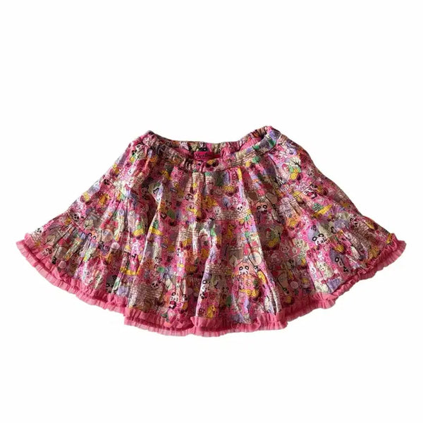 [BUNJANG] Hysteric Glamour Hysteric Animals House Frill Kankan Mini Skirt Pink XS / 히스테릭 글래머 히스테릭한 동물의 집 프릴 캉캉 미니 스커트