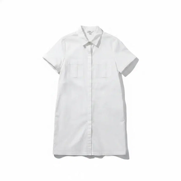 [BUNJANG] SJ Son Jung Wan White Short Sleeve Shirt Dress / 여성85/ SJ 와니 손정완 화이트 반팔 셔츠 원피스