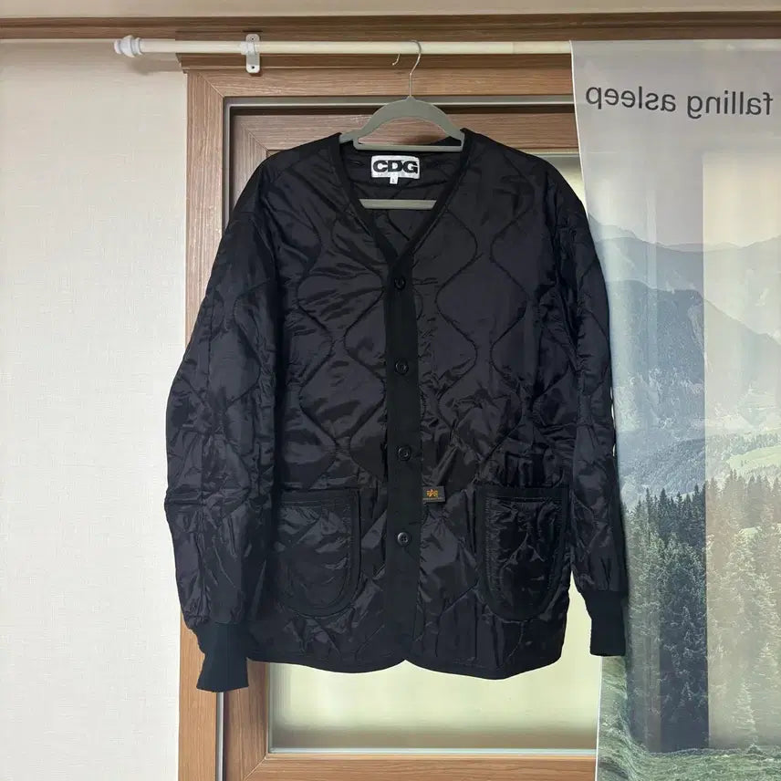 [BUNJANG] Comme des Garçons x Alpha Industries Liner Jacket Black / [L] CDG x 알파 인더스트리 라이너 자켓 블랙